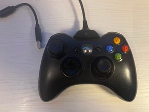 CONTROLLER XBOX 360 NERO ORIGINALE CON CAVO  - Foto 1 di 1
