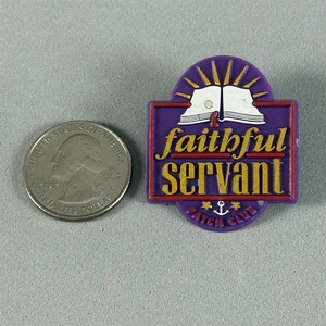 Pinback de plástico del ministerio religioso de niños del club de parches de siervo fiel #57168 - Imagen 1 de 2