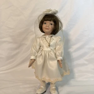 Erstkommunion Vintage Ashton Drake Galleries Porzellan Mädchen Puppe Sammlerstück - Bild 1 von 2