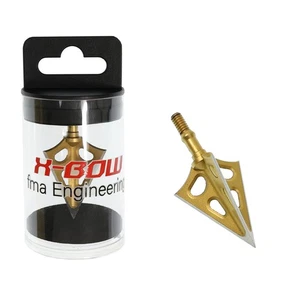 Confezione da 6 punte da caccia X-BOW FMA Edge I Gold da avvitare su frecce o bulloni - Foto 1 di 3