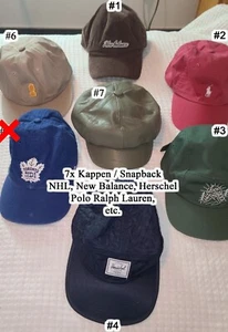 ✅ SALE - 6x Snapbacks - Polo Ralph Lauren, New Balance, Herschel - Bild 1 von 13