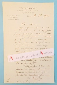 ● L.A.S 1904 Lucien TROPEY-BAILLY Architecte - Vincens Bouguereau - lettre - Picture 1 of 1