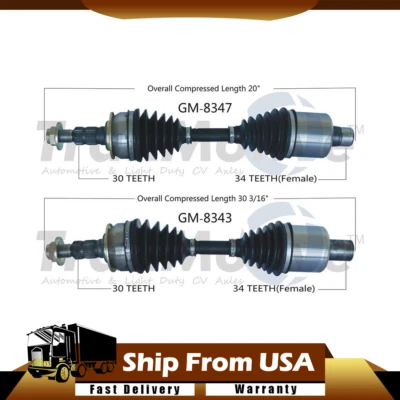 Par delantero TrakMotive 2X eje CV para Chevrolet Volt 11-2015 UU27_WT Foto 1 de 4