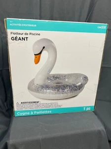 Giant Swan Glitter Pool Float 63" NIB! - Picture 1 of 6