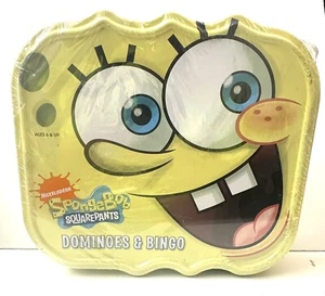 SpongeBob SquarePants Dominos & Bingo gioco sigillato in fabbrica metallo latta 2008 - Foto 1 di 11