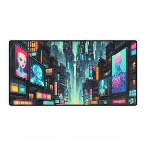 Cyberpunk Desk Mat, Large Mouse Pad, Card Break Display Mat - Free Shipping! - Picture 1 of 13