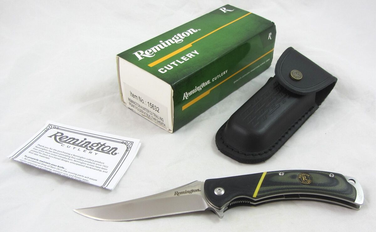 Remington Leather Handle Collectible Folding Knives for sale Remington Leather Handle Collectible Folding Knives for sale