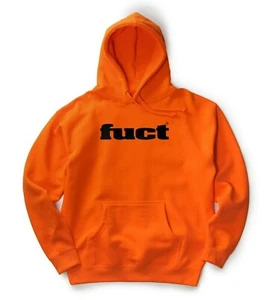 FUCT Made in USA 🇺🇸 OG HALLOWEEN Orange Hoodie Sweatshirt Supreme SSDD - Picture 1 of 17