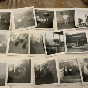 Lot of 15 Vintage Black and White Photos B&W Pictures Snapshots Free Shipping - Picture 1 of 9