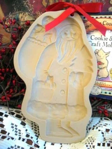 Brown Bag 1983 St. Nicholas Santa Cookie Art Paper Chocolate Wax Mold Christmas - Picture 1 of 3