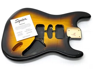 Genuine! Fender Squier Strat Hardtail BODY Brown Sunburst Electric Guitar HSS - Picture 1 of 18