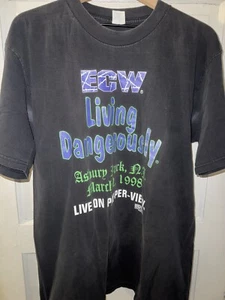 Camisa RARA De Colección ECW Living Dangerously PPV 1998 XL WWF Asbury Park ORIGINAL - Imagen 1 de 6