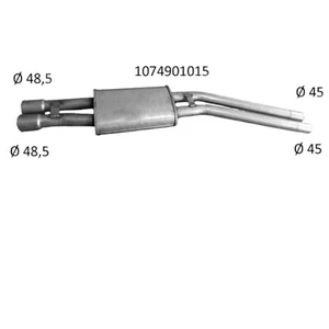 Silenciador central olla central escape centro para Mercedes SL 280 350 450 R107 - Imagen 1 de 3