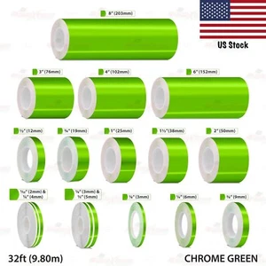 Vinyl Pinstriping Pin Stripe Styling Adhesive Tape Decal Sticker CHROME GREEN - Picture 1 of 27