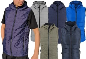  Gilet senza maniche GILET CON CAPPUCCIO Tampone Scaldabody Foderato Diretto Gilet Trapuntato - Foto 1 di 50