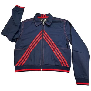Adidas x Olivia OBlanc Women's Full Zip Track Jacket Navy Blue Size Medium - Picture 1 of 13