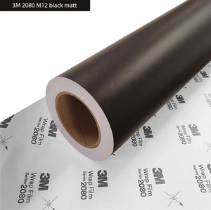 40,01€/m² Autofolie Car Wrapping Style Schwarz Matt 3M 2080 M12 Folie 152cmx60cm - Bild 1 von 1