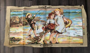 Etoile Paris 515 Seaside Kinder Handarbeit Leinwand Les Enfants 60x120 cm - Bild 1 von 7