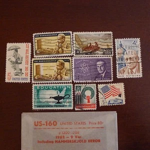 USA 9 USED STAMPS 1962 - Collectable - Sec General of the UN, Education, Atomic - Picture 1 of 11