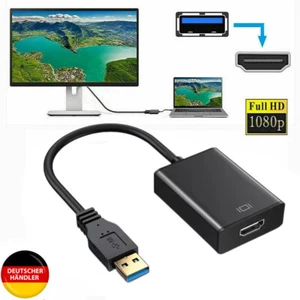 USB 3.0 to HDMI Adapter HD Konverter 1080p für PC HDTV TV Laptop Schwarz DHL - Bild 1 von 11