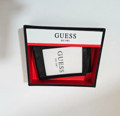 Guess Men's Black Leather Bifold Wallet New - Image 1 of 3
