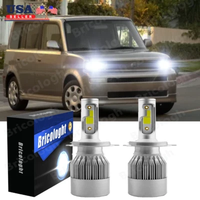 H4 LED para Scion xB xA 2004 2005 2006 faros haz alto/bajo 6000K 11000LM bombillas Foto 1 de 4