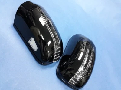 TWO ARROW LED BLACK DOOR MIRROR COVERS FOR 1995-2000 MERCEDES BENZ W202 C-CLASS - Image 1 of 4
