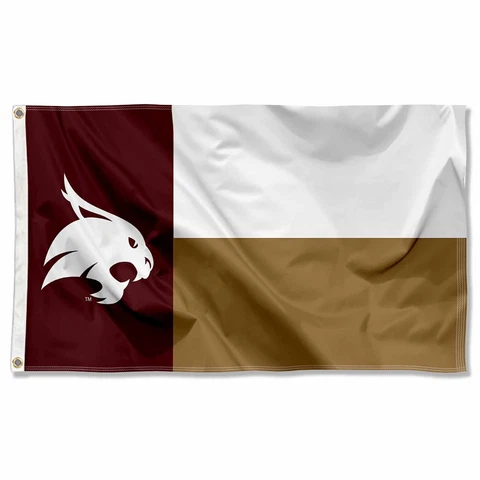 Texas State University Bobcats State of Texas NCAA Flag Tailgating Banner Cover
