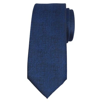 Corbata de vestir ALFANI para hombre azul marino Kelsey lisa 2,75 delgada estrecha esculpida Foto 1 de 4