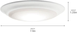 Gen I 7.5” LED Flush Mount Downlight – Dimmable, 3000K Warm White, Sleek & Moder - Picture 1 of 5