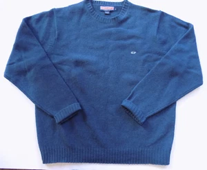 Vineyard Vines Men's Blue Pullover Wool Angora Blend Sweater Size L - Picture 1 of 6