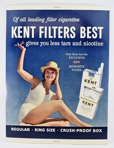 VTG Kent Cigarette Filters Crush Proof Box Promo Store Standee Advertising 24" - Picture 1 of 6