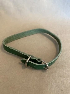 Leather Dog Collar Green - Picture 1 of 4