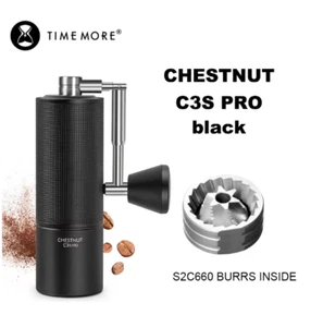 TIMEMORE C3S PRO Manual Coffee Grinder Black, Stainless Steel Conical Bur - Picture 1 of 7