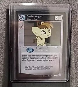 MY LITTLE PONY CCG GAME SINGLE FOIL CARD FEATHERWEIGHT #f25 EDITOR-IN-CHIEF MINT - Picture 1 of 2