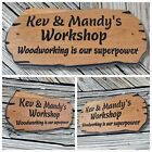 Personalised Oak Carved Rustic Wooden Sign House Name Address Plaque Outdoor
