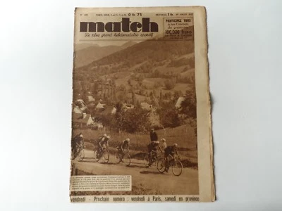 *Rare Vintage 1930s 'MATCH' Cycling Magazine (Perpignan-Luchon) 20 July 1937* - Image 1 of 4
