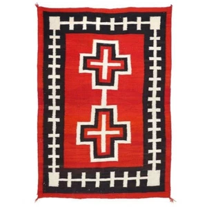5x8 Wool Navajo Rug Southwest Pattern Housewarming Area Rug Native Wool Rug - Picture 1 of 1