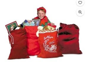Halco Weihnachtsmann Spielzeug Tasche mit weißem Kordelzug - 36 x 29 Zoll - Bild 1 von 3