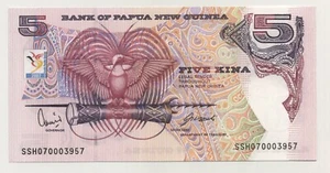 Papua New Guinea 5 Kina 2007 Pick 34 UNC Uncirculated Banknote  - Picture 1 of 2