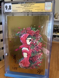 DEPARTMENT OF TRUTH #1 CGC SS 9.8 PRINT PEACH MOMOKO GOLD TRIPLE SIG! LMT Print - Picture 1 of 4