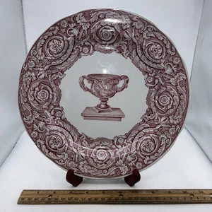 SPODE Archive Collection Warwick Vase 10.25” Plate Red Transfer Ware England - Picture 1 of 2