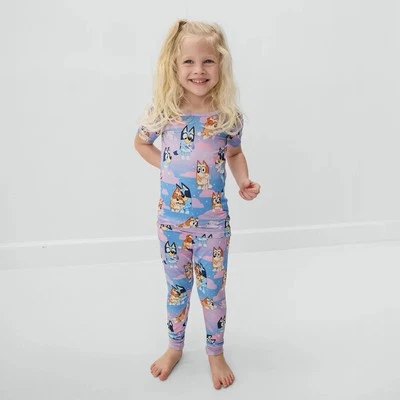 Little Sleepies ✨ Size 9/10 ✨ Bluey Purple Bingo Sleepytime Pajamas PJ Pant Set - Image 1 of 3