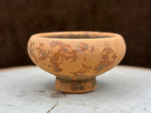 Antike griechisch-römische Terrakotta Miniatur Sockelschale Salzkeller? 1,125"x2" - Bild 1 von 20
