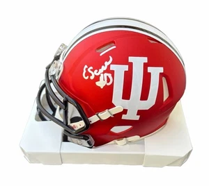 Elijah Sarratt Signed Mini Helmet Indiana Hoosiers Autographed Auto  - Picture 1 of 1