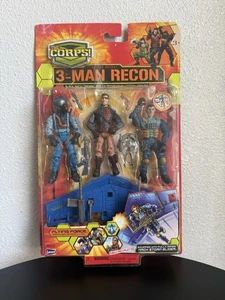 Lanard Corps 2011 Action Ready 3-Man Recon Flying Force Eagle Eye Condor Vanga - Foto 1 di 2