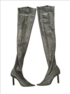 Vetements Overknee Socken Stiefel. Overknee Glitzer Socken Gr. US 9,5 / 40 - Bild 1 von 10