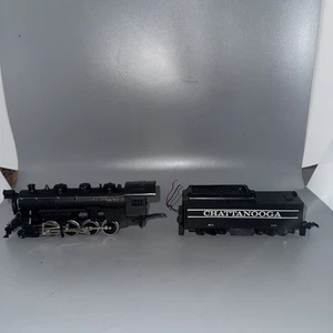 LOCOMOTORA DE VAPOR TYCO 2-8-0 ESCALA HO + Power Drive Chattanooga Tender Sin Caja - Imagen 1 de 14