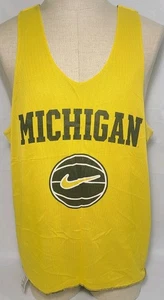 Vtg 90s Nike Michigan Wolverines Reversible Basketball Practice Jersey L ~ Used  - Picture 1 of 15