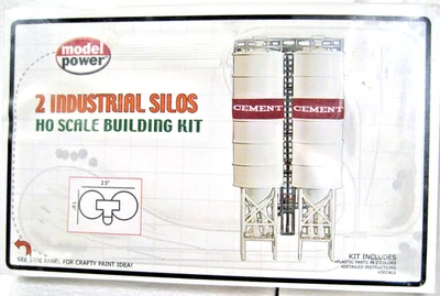 HO MODEL POWER 2 INDUSTRIAL SILOS BUILDING KIT  Free Shipping in USA - Image 1 of 3